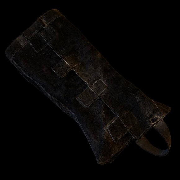 Equestrian Half Chaps Black Suede Tab Closure Womens Large - Picture 5 of 10